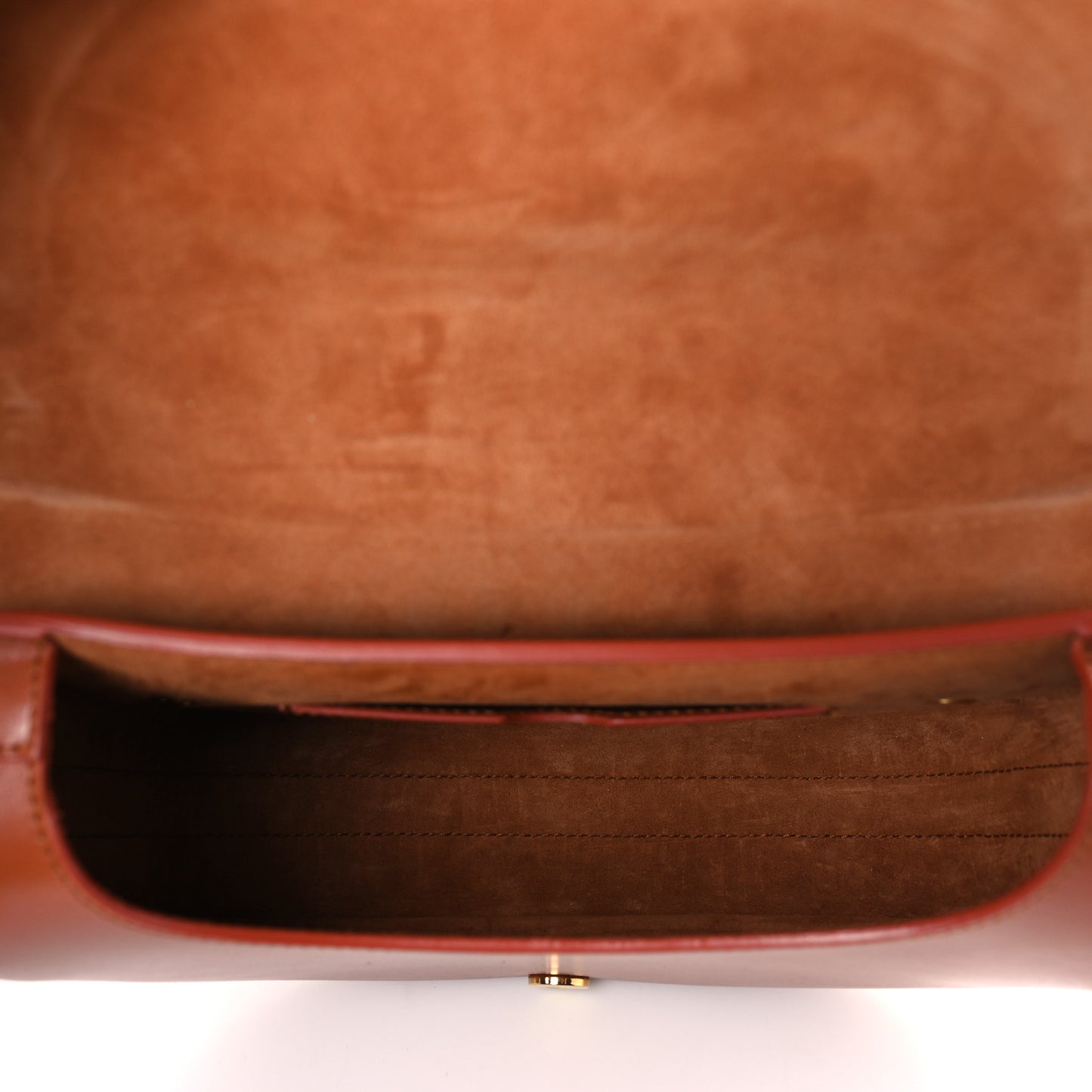 Box Calfskin Medium Bobby Flap Dark Tan