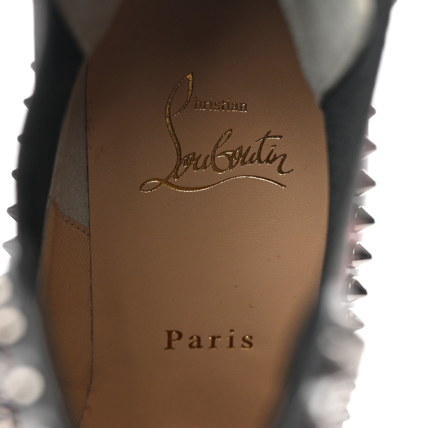 Christian Louboutin Nappa Out Line Spike Lug 100 Boots 37 Black 7 of 12