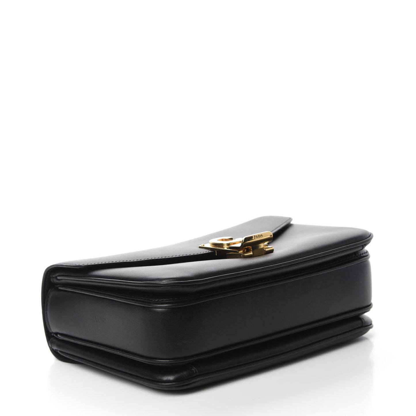 Shiny Calfskin Medium C Bag Black