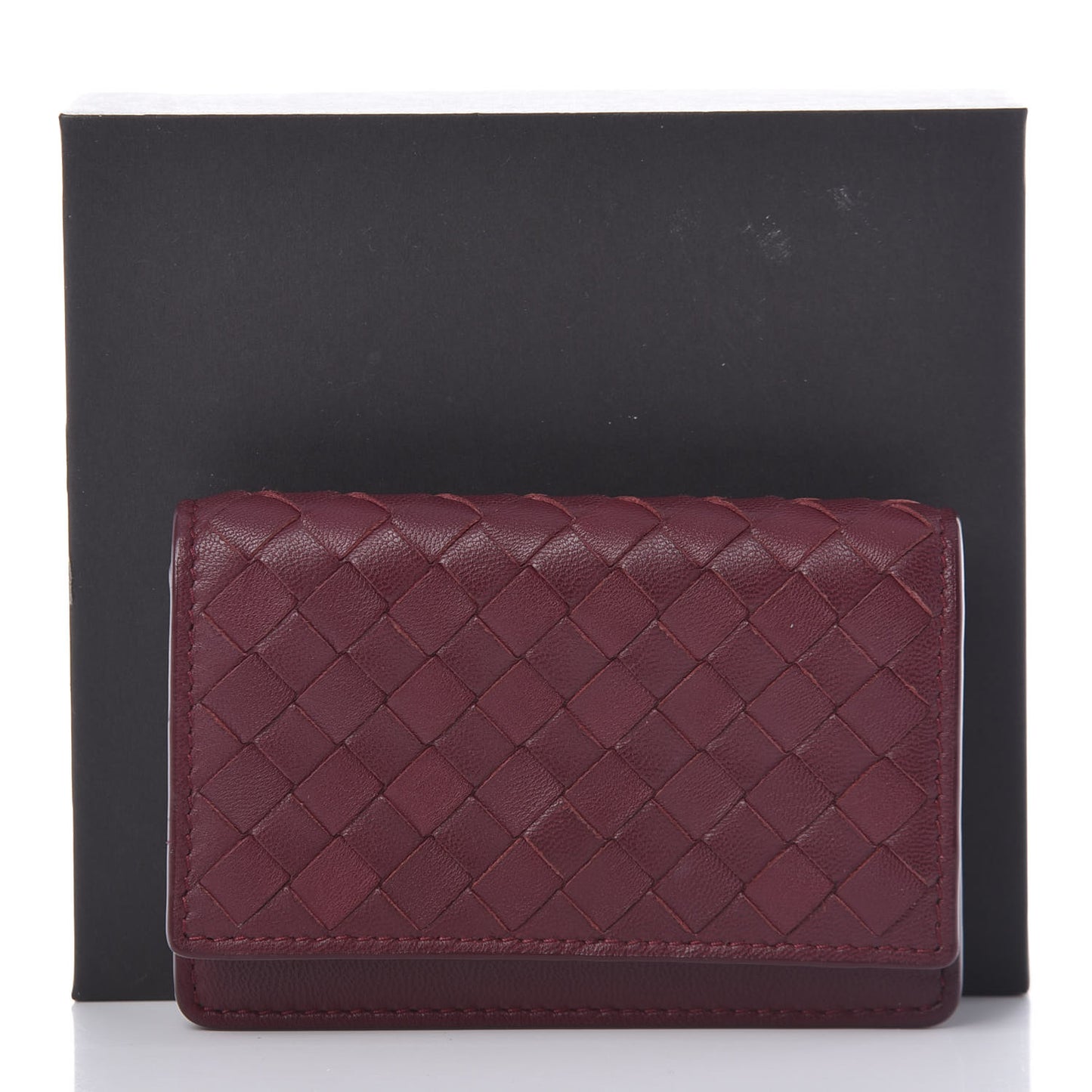 Nappa Intrecciato Card Holder Gigolo Red