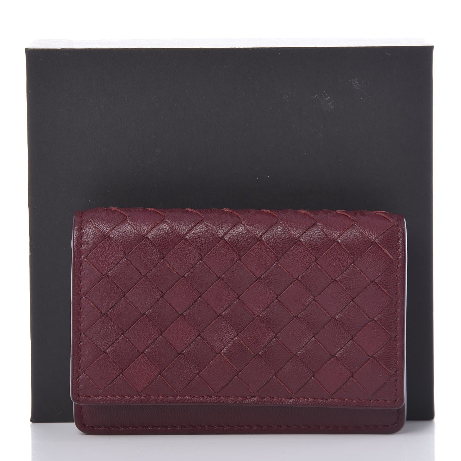 Bottega Veneta Nappa Intrecciato Card Holder Gigolo Red 11 of 11