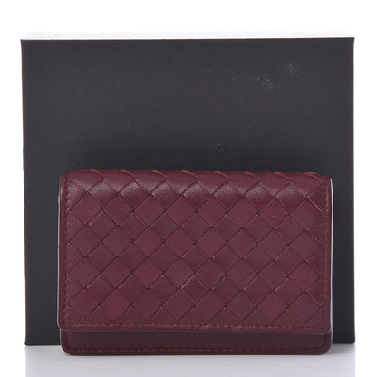Bottega Veneta Nappa Intrecciato Card Holder Gigolo Red 11 of 11