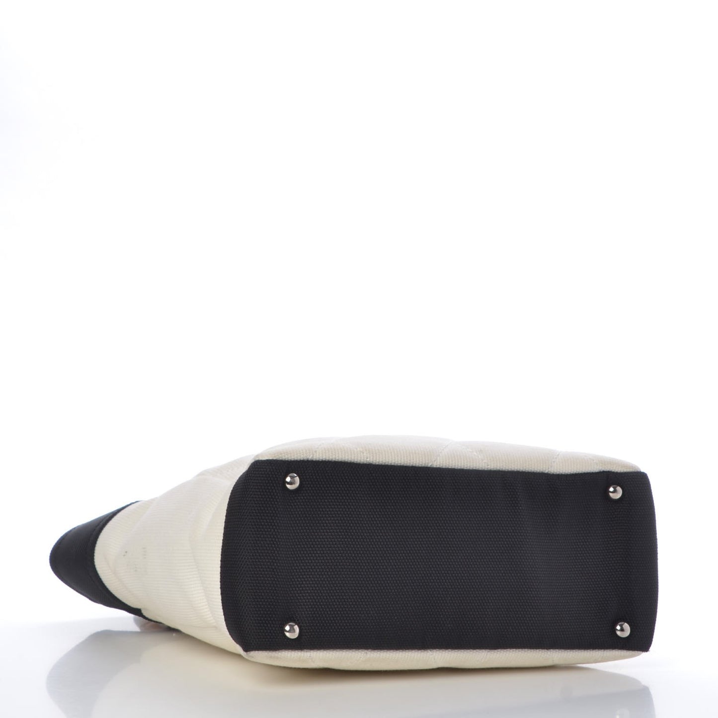 Canvas Paris Biarritz Small Tote White Black