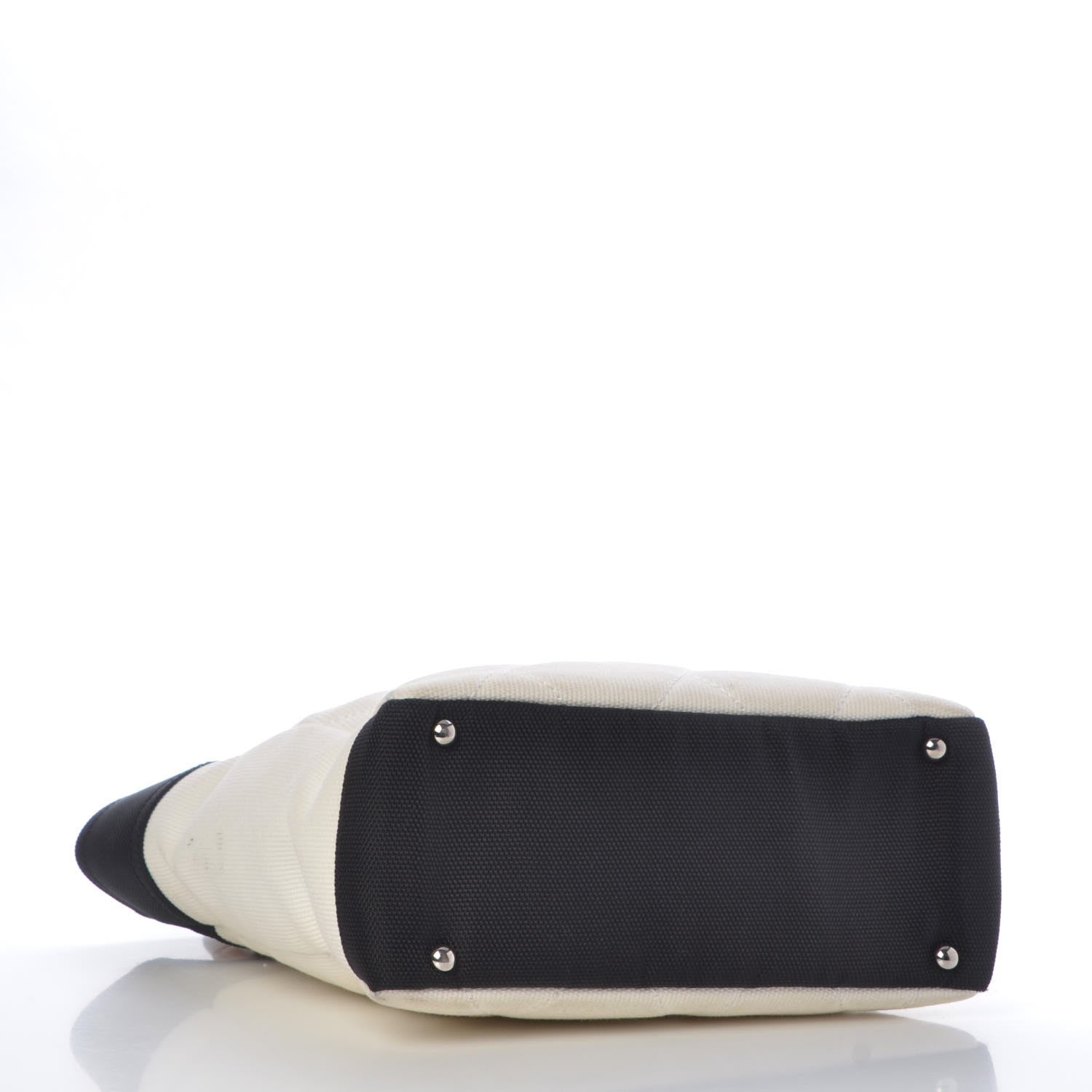 Chanel Canvas Paris Biarritz Small Tote White Black 2 of 6