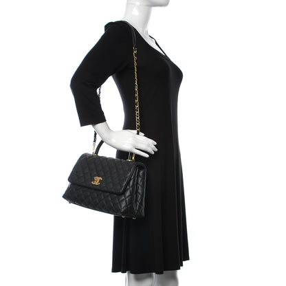 Chanel Caviar Quilted Small Coco Handle Flap Black 2 of 11