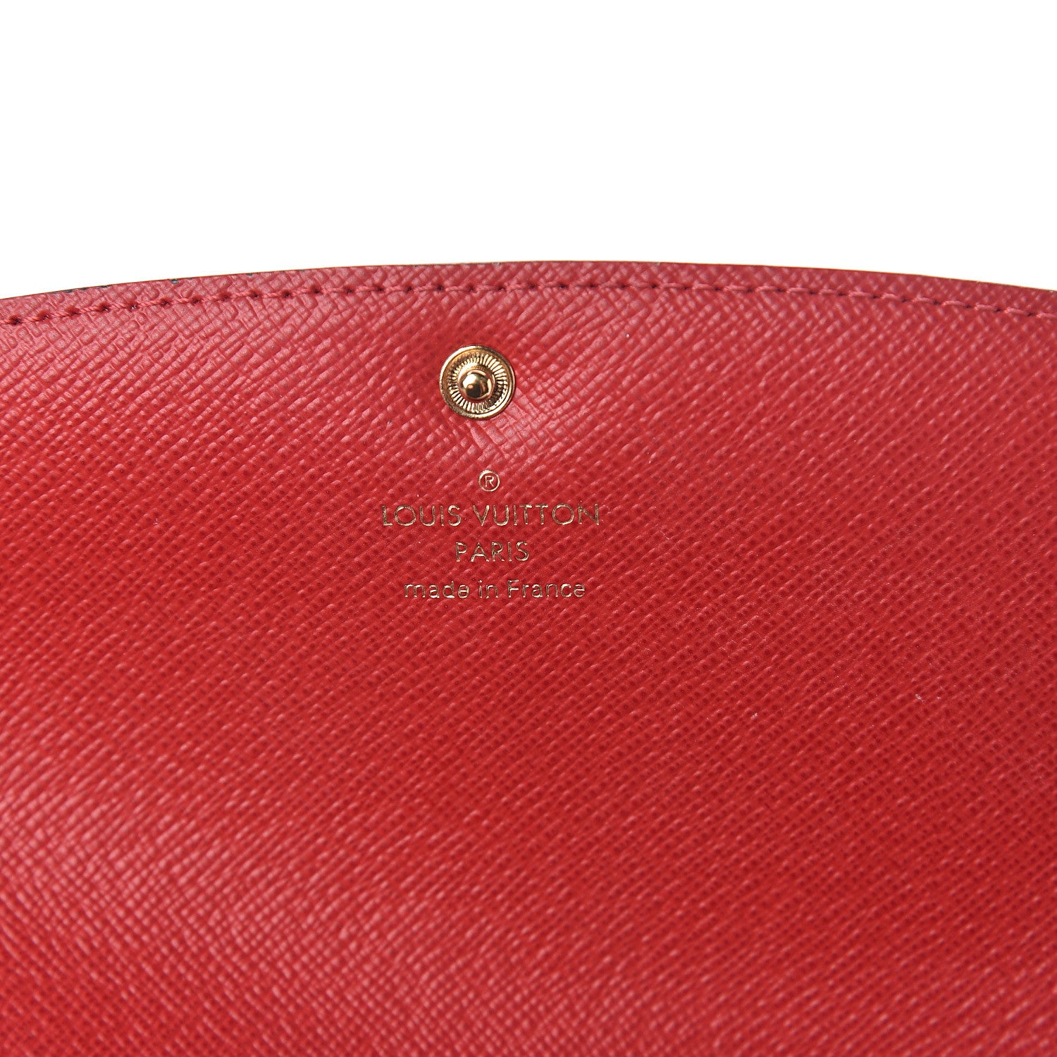 Louis Vuitton Damier Ebene Emilie Wallet Red 4 of 6