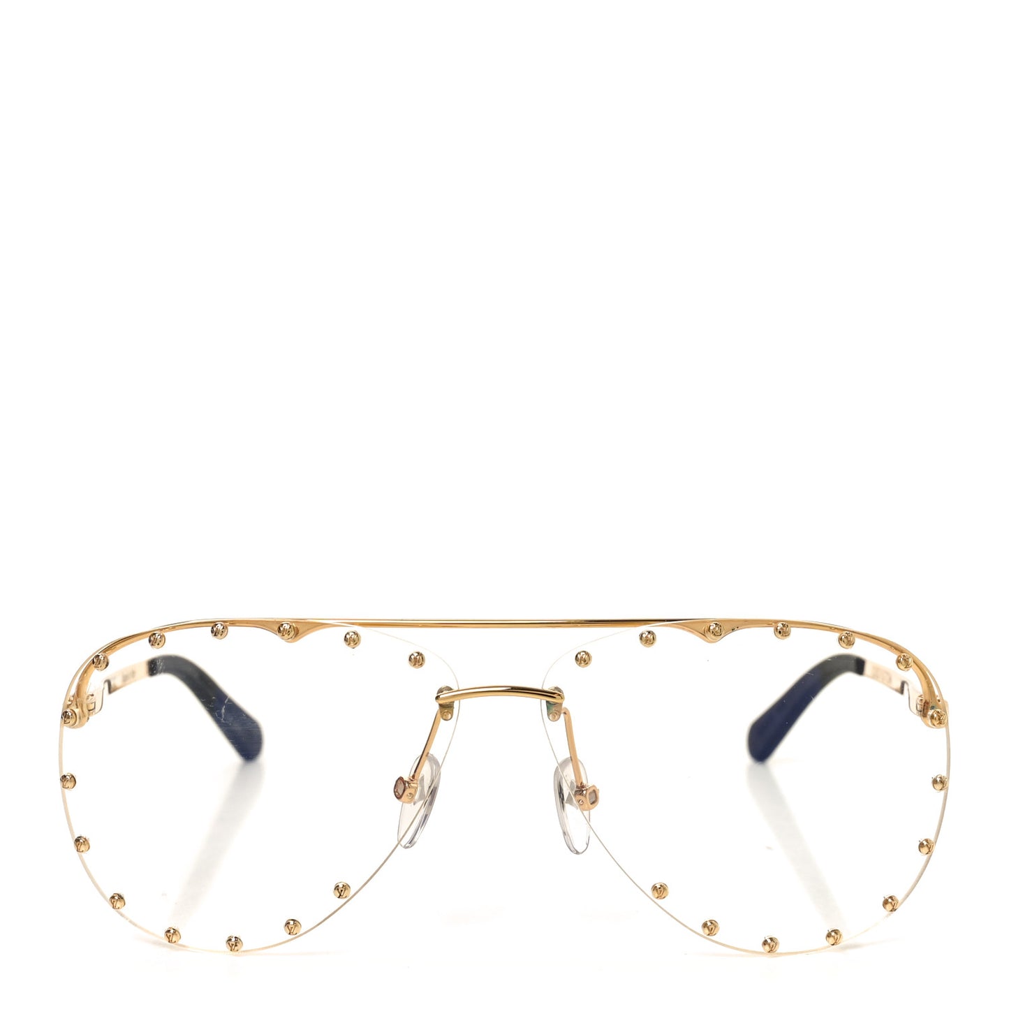 Metal The Party Aviator Anti Blue Sunglasses Z0997W Gold