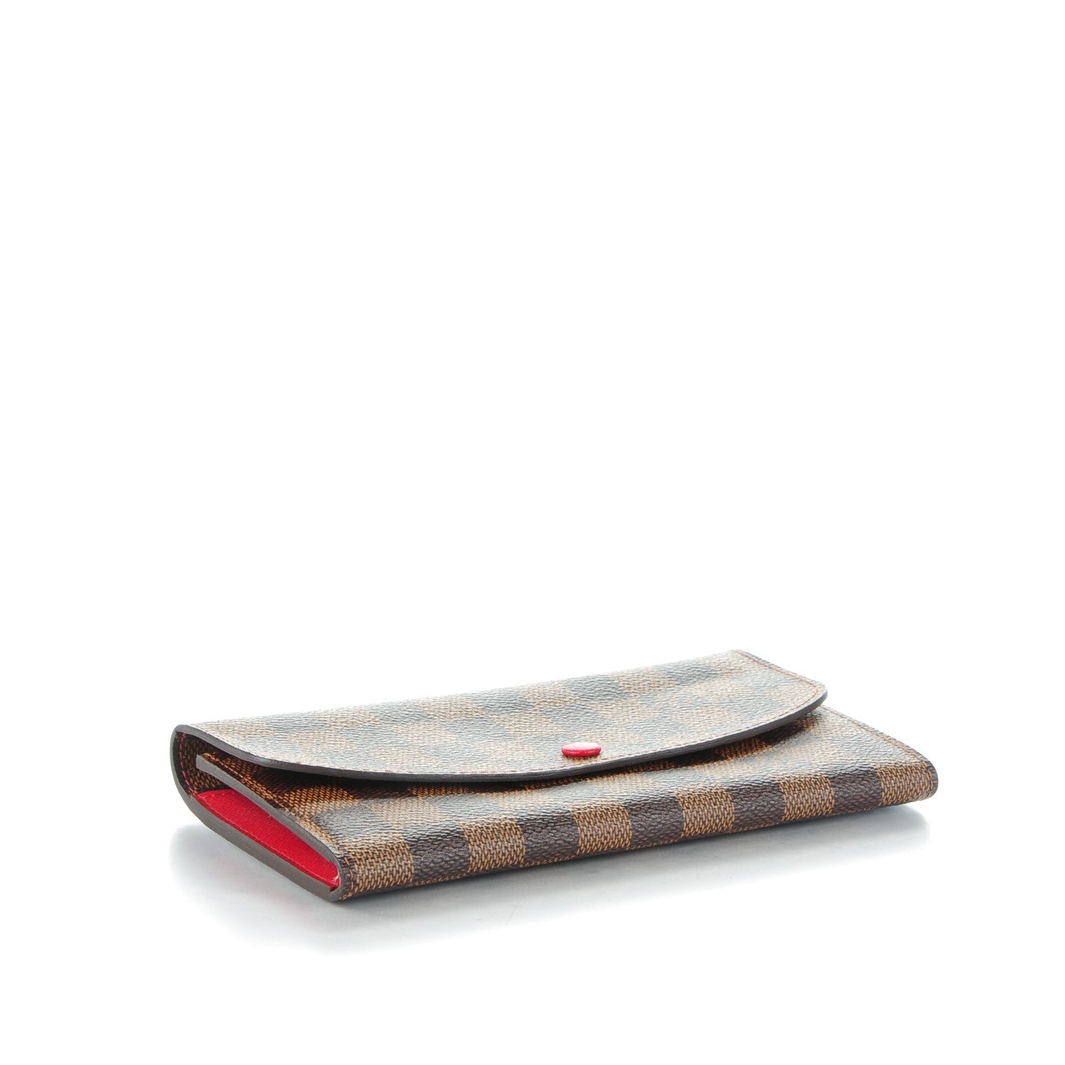 Louis Vuitton Damier Ebene Emilie Wallet Red 4 of 7