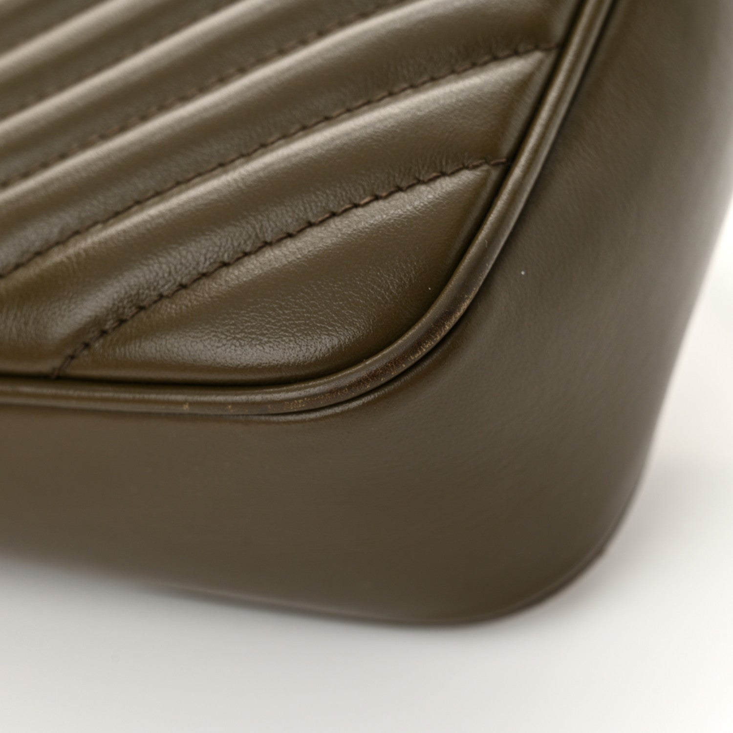 Saint Laurent Calfskin Matelasse Monogram Lou Camera Bag Military Olive 11 of 15