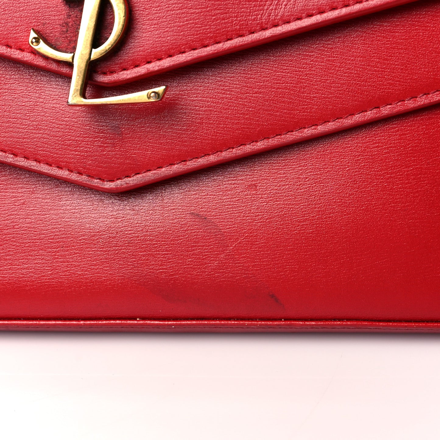 Smooth Calfskin Monogram Sulpice Chain Wallet Red