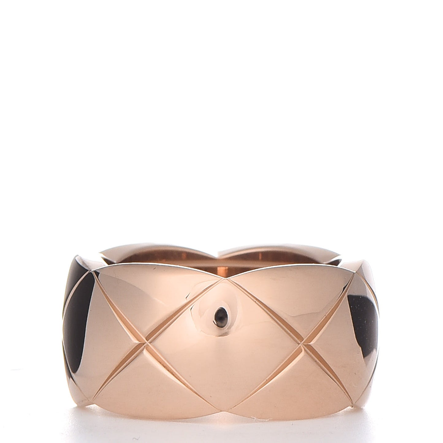 18K Beige Gold Diamond Large Coco Crush Ring 54 6.75