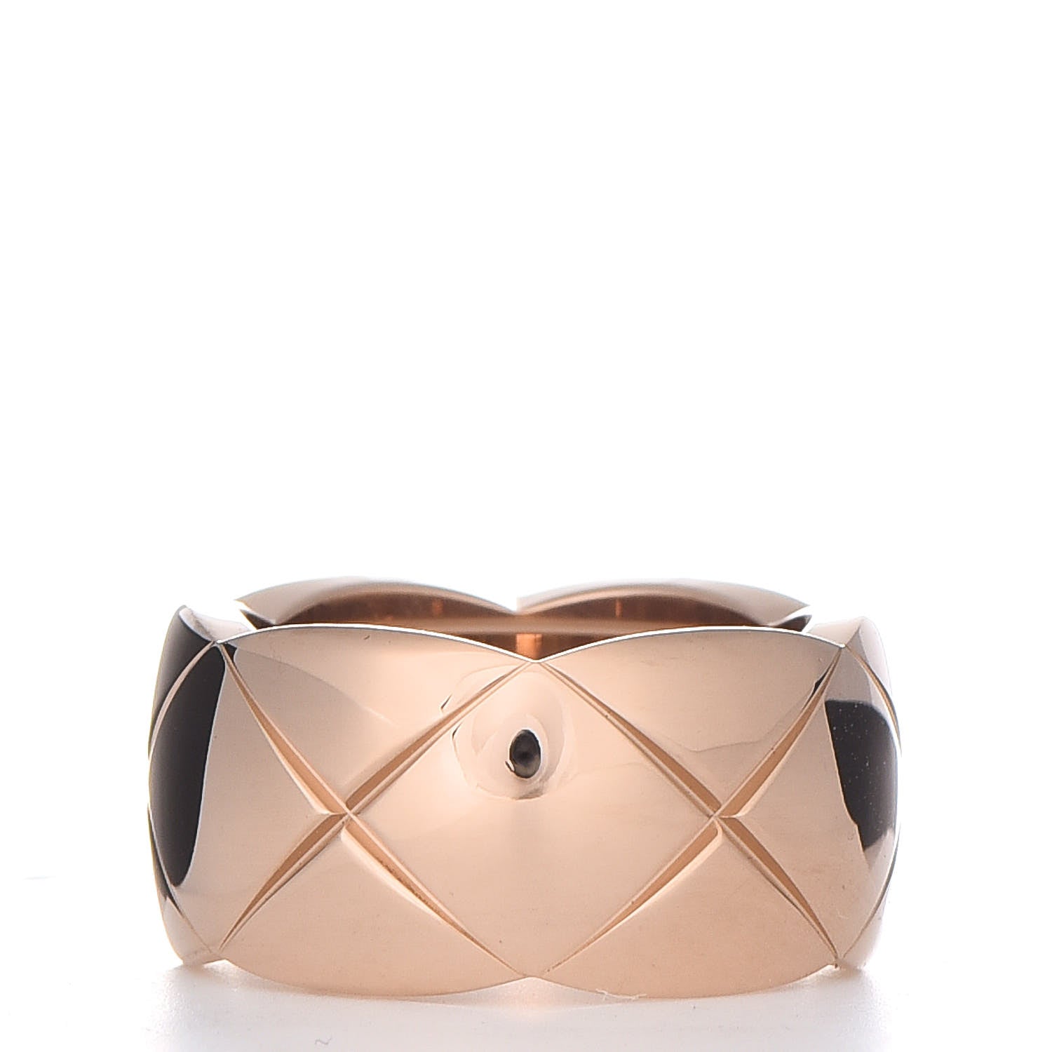 Chanel 18K Beige Gold Diamond Large Coco Crush Ring 54 6.75 3 of 8