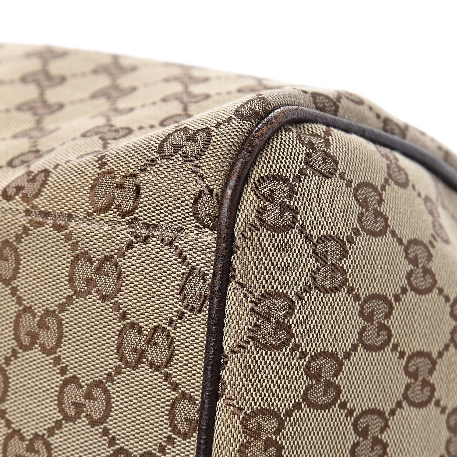 Gucci GG Monogram Web Large Collapsible Carry On Duffle Beige Brown 9 of 13