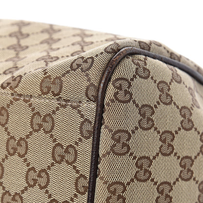 Gucci GG Monogram Web Large Collapsible Carry On Duffle Beige Brown 9 of 13