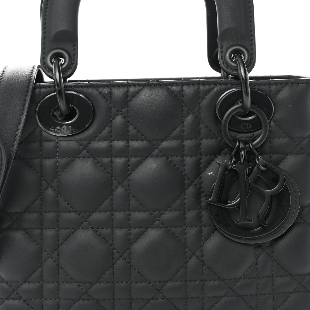 Ultra Matte Calfskin Cannage Small My ABCDior Lady Dior Black