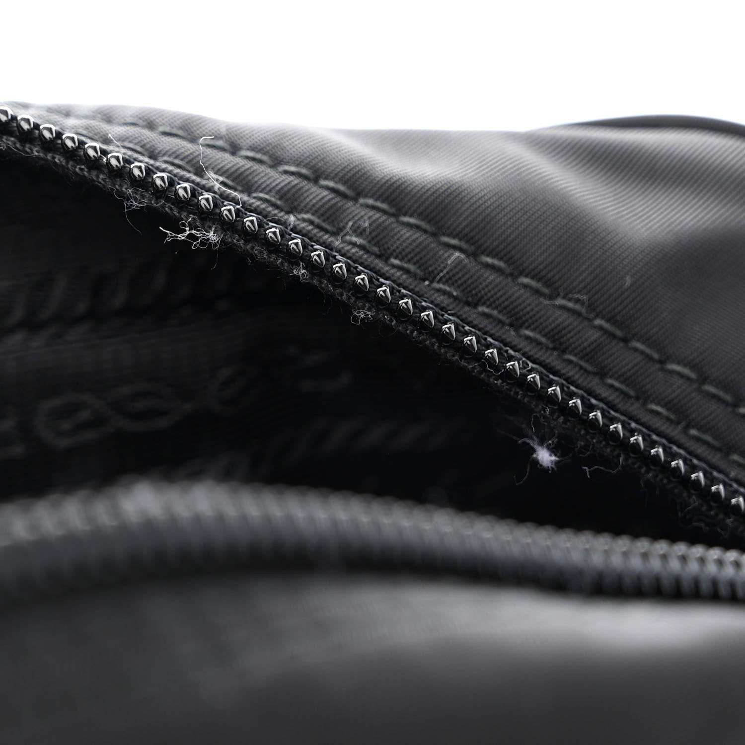 Prada Re-Nylon Vela Saffiano Pocket Double Zip Shoulder Bag Black 11 of 12
