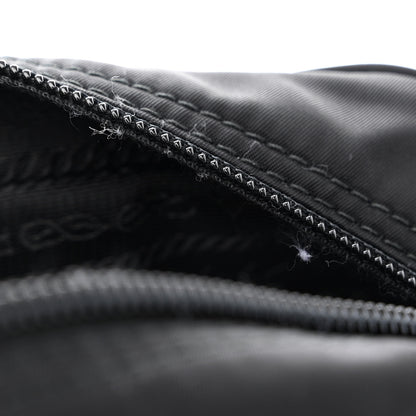 Prada Re-Nylon Vela Saffiano Pocket Double Zip Shoulder Bag Black 11 of 12