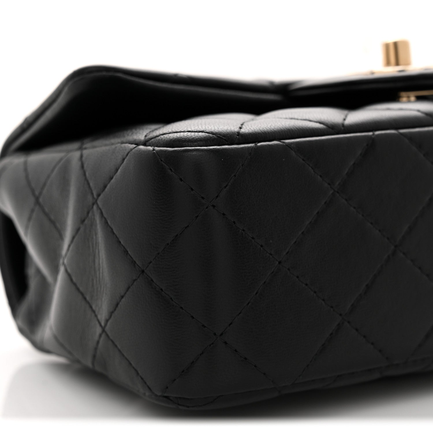 Chanel Lambskin Quilted Mini Rectangular Flap Black 9 of 11