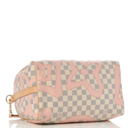 Louis Vuitton Damier Azur Tahitienne Speedy Bandouliere 30 Rose Ballerine 4 of 8