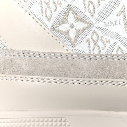 Louis Vuitton Suede Calfskin Jacquard Since 1854 Laureate Platform Desert Boots 36.5 Beige 8 of 9