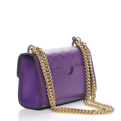 Gucci Guccissima Small Padlock Shoulder Bag Purple 3 of 8