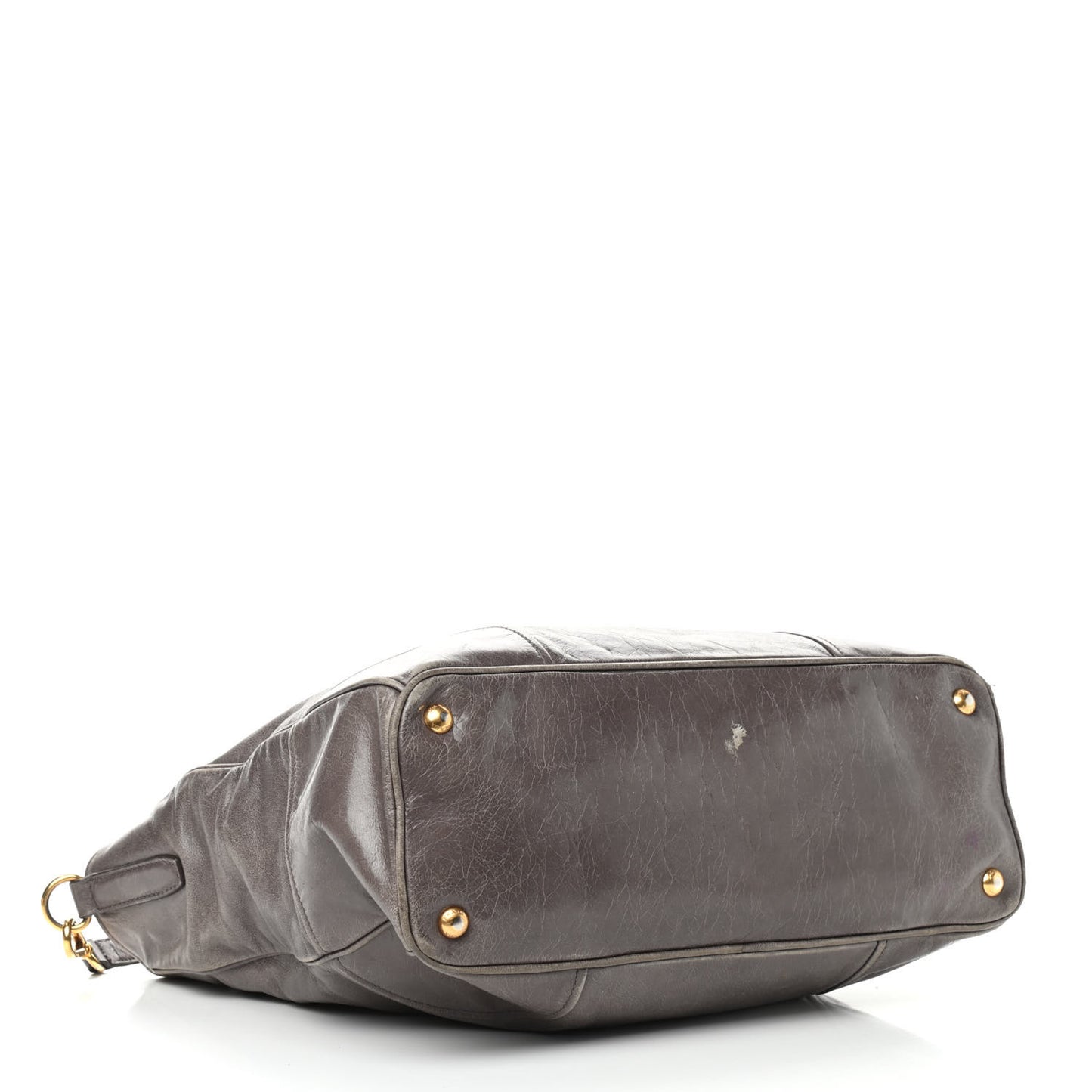 Vitello Shine Top Handle Bag Fumo