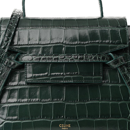 Celine Calfskin Crocodile Embossed Nano Belt Bag Amazone 8 of 10