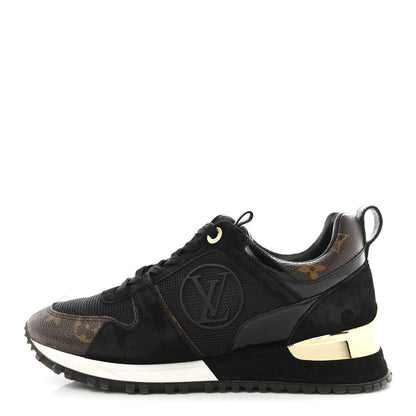 Louis Vuitton Suede Monogram Run Away Sneakers 36 Black 1 of 9