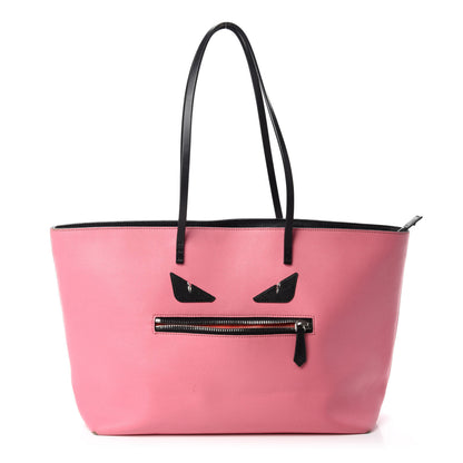 Fendi Vitello Elite Cuoio Monster Buggies Medium Roll Tote Lollypop Black 1 of 19
