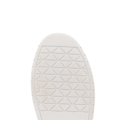 Prada Vitello Soft Metal Triangle Logo Womens Edge Low Top 30mm Sneakers 39 Black White 10 of 10