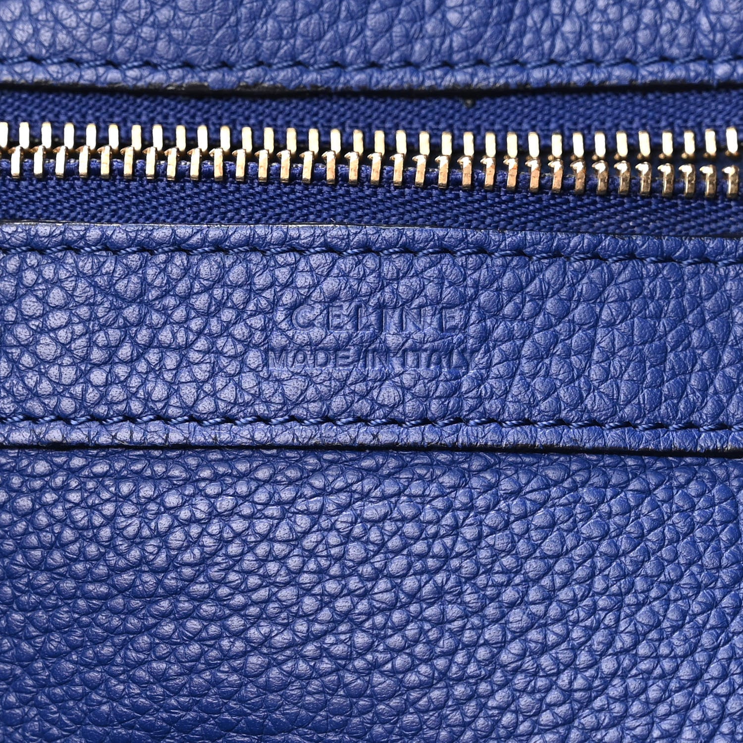 Celine Soft Grained Calfskin Medium Belt Cabas Phantom Indigo 6 of 10