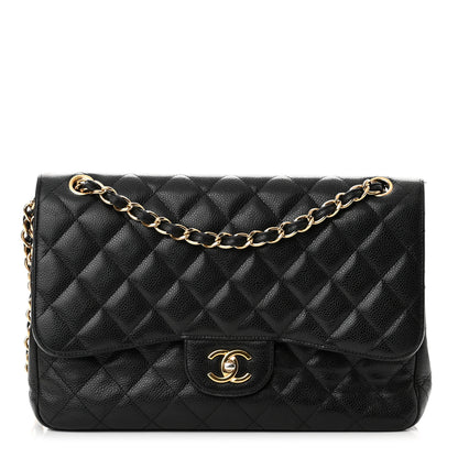 Chanel Caviar Quilted Jumbo Double Flap Black 1 of 11