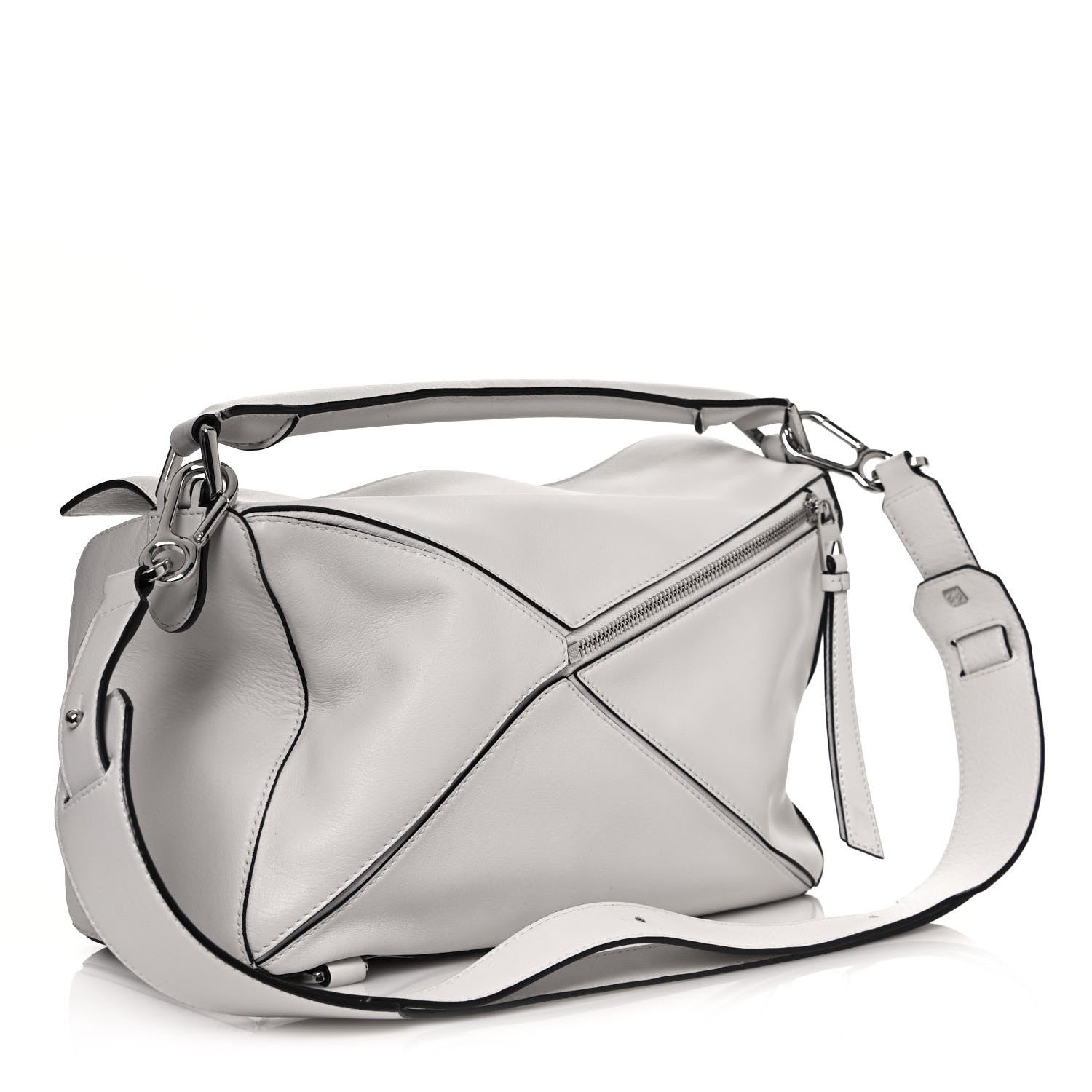 Loewe Calfskin Medium Puzzle Bag White 2 of 15