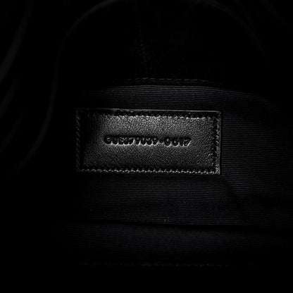 Saint Laurent Calfskin Matelasse Chevron Monogram A5 Wristlet Rose Poudre 7 of 10