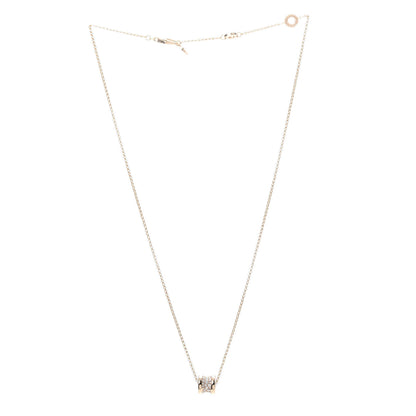 Bulgari 18K Yellow Gold Diamond Small B.Zero1 Pave Pendant Necklace 3 of 7