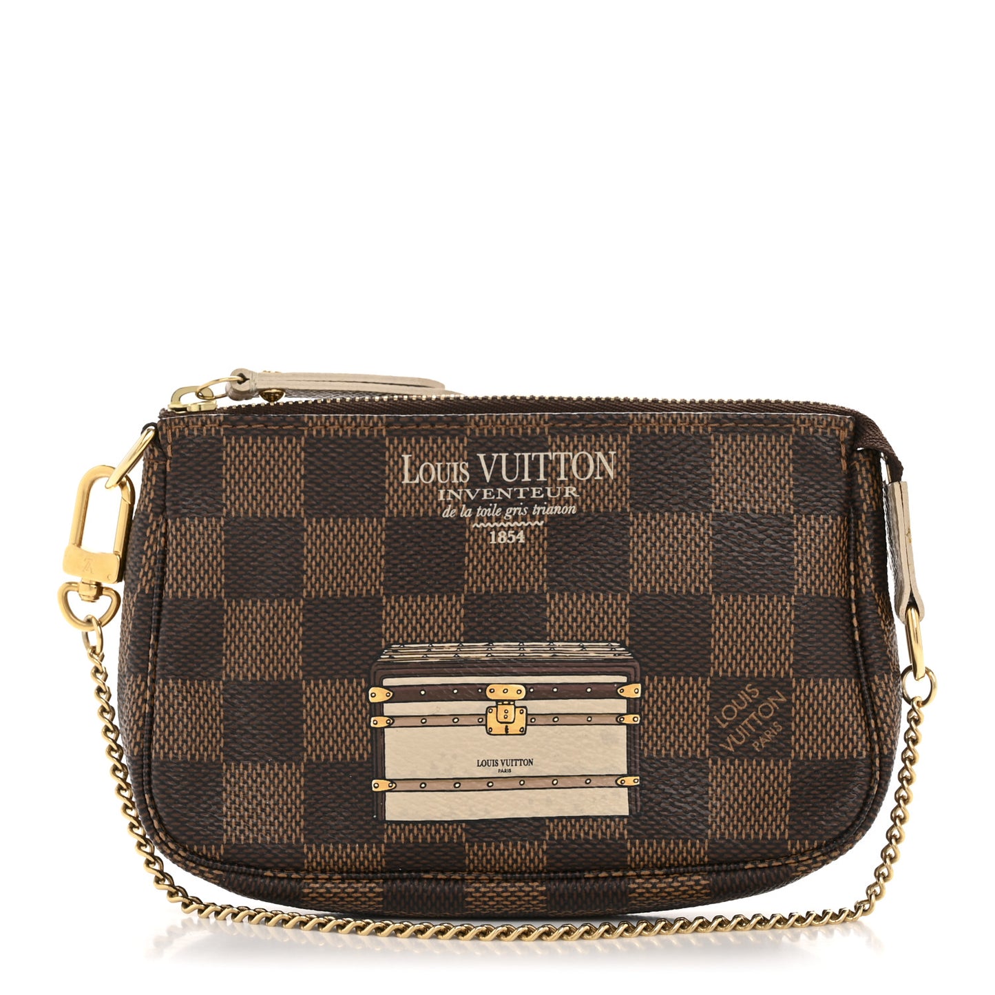 Damier Ebene Trunks and Locks Mini Pochette Accessories