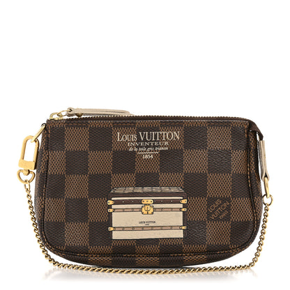 Louis Vuitton Damier Ebene Trunks and Locks Mini Pochette Accessories 1 of 9