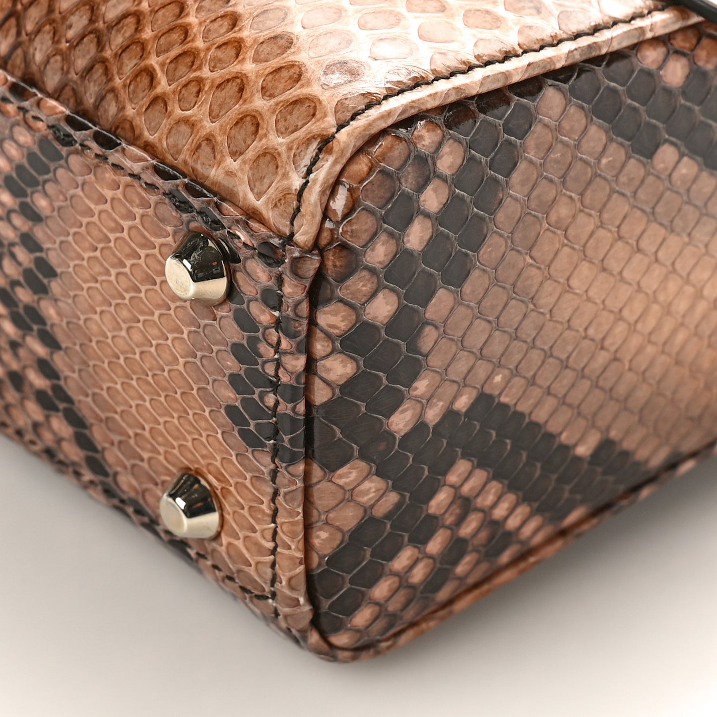 Snakeskin Mini Lady Dior Beige Multicolor