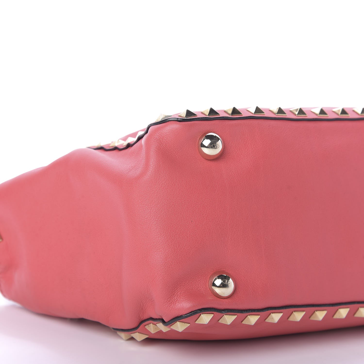 Valentino Garavani Vitello Small Rockstud Tote Pop Fuxia 6 of 8