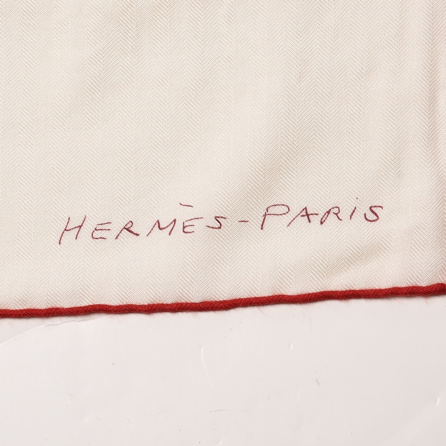 Hermes Cashmere Silk Une Rose Pour Alma Shawl 140 White Rouge Bordeaux 3 of 6