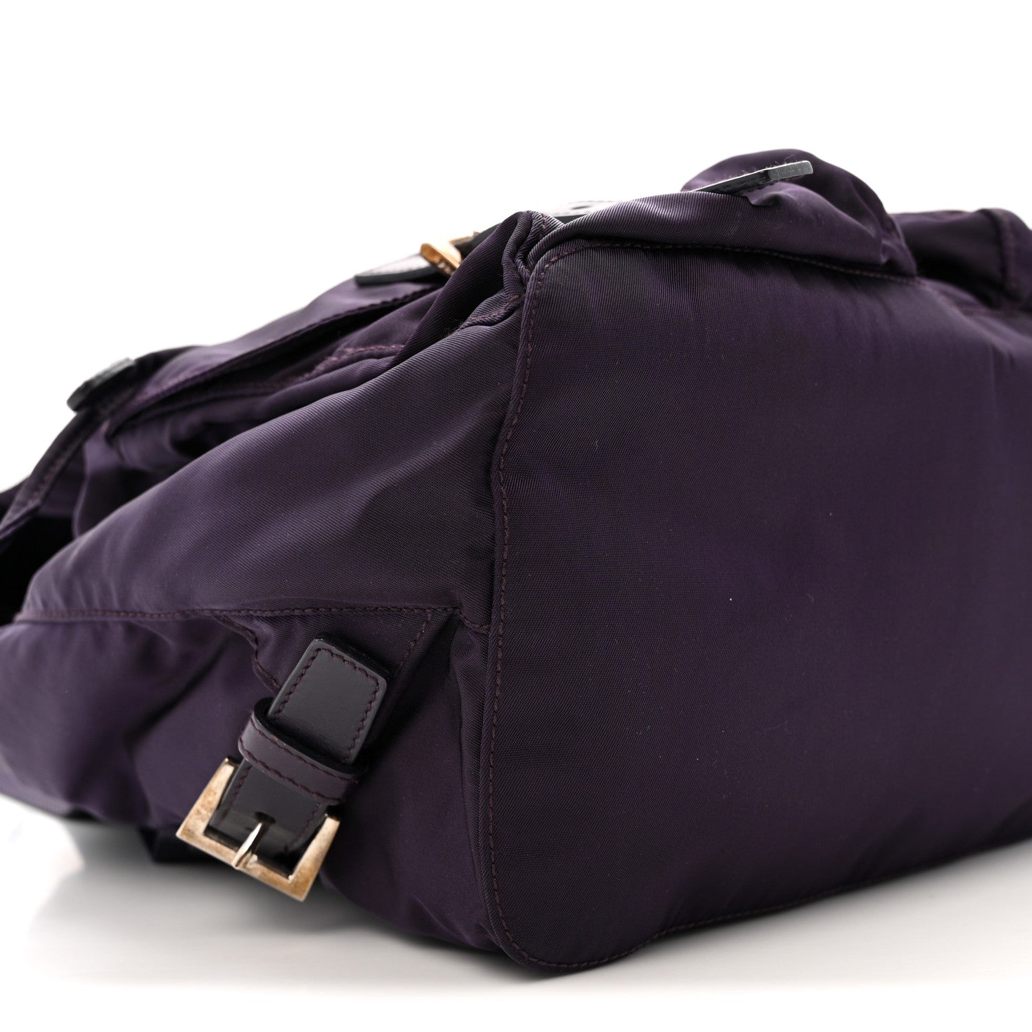 Prada Tessuto Nylon Saffiano Medium Backpack Purple 9 of 13