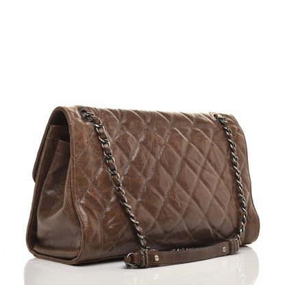 Chanel Crumpled Grained Calfskin Jumbo CC Crave Flap Beige 3 of 10