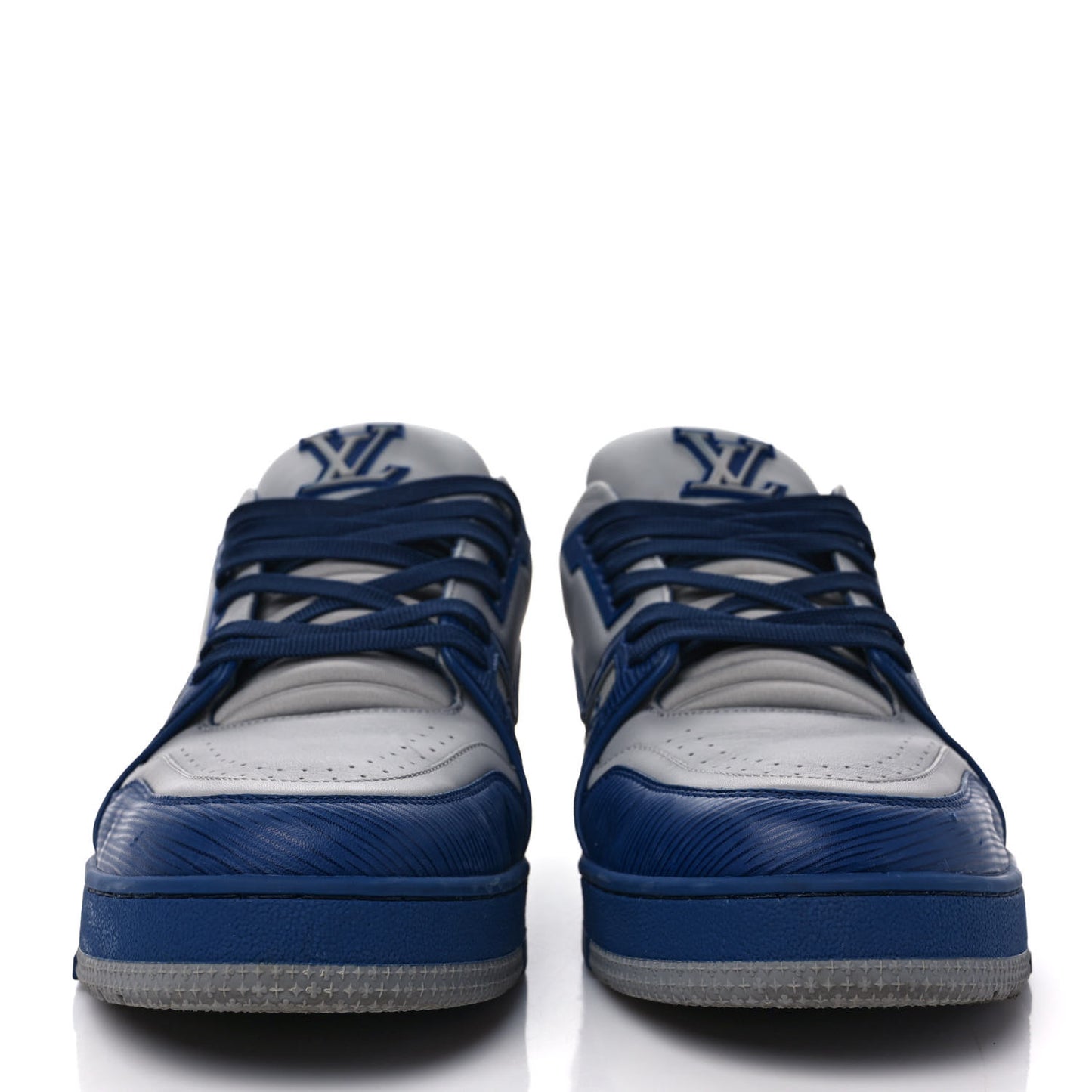 Calfskin Epi Mens LV Trainer Sneakers 10.5 Blue