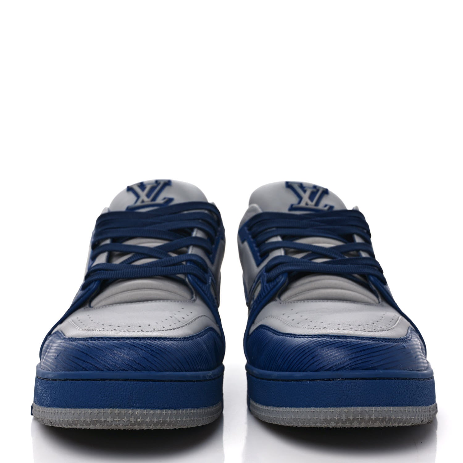 Louis Vuitton Calfskin Epi Mens LV Trainer Sneakers 10.5 Blue 2 of 9