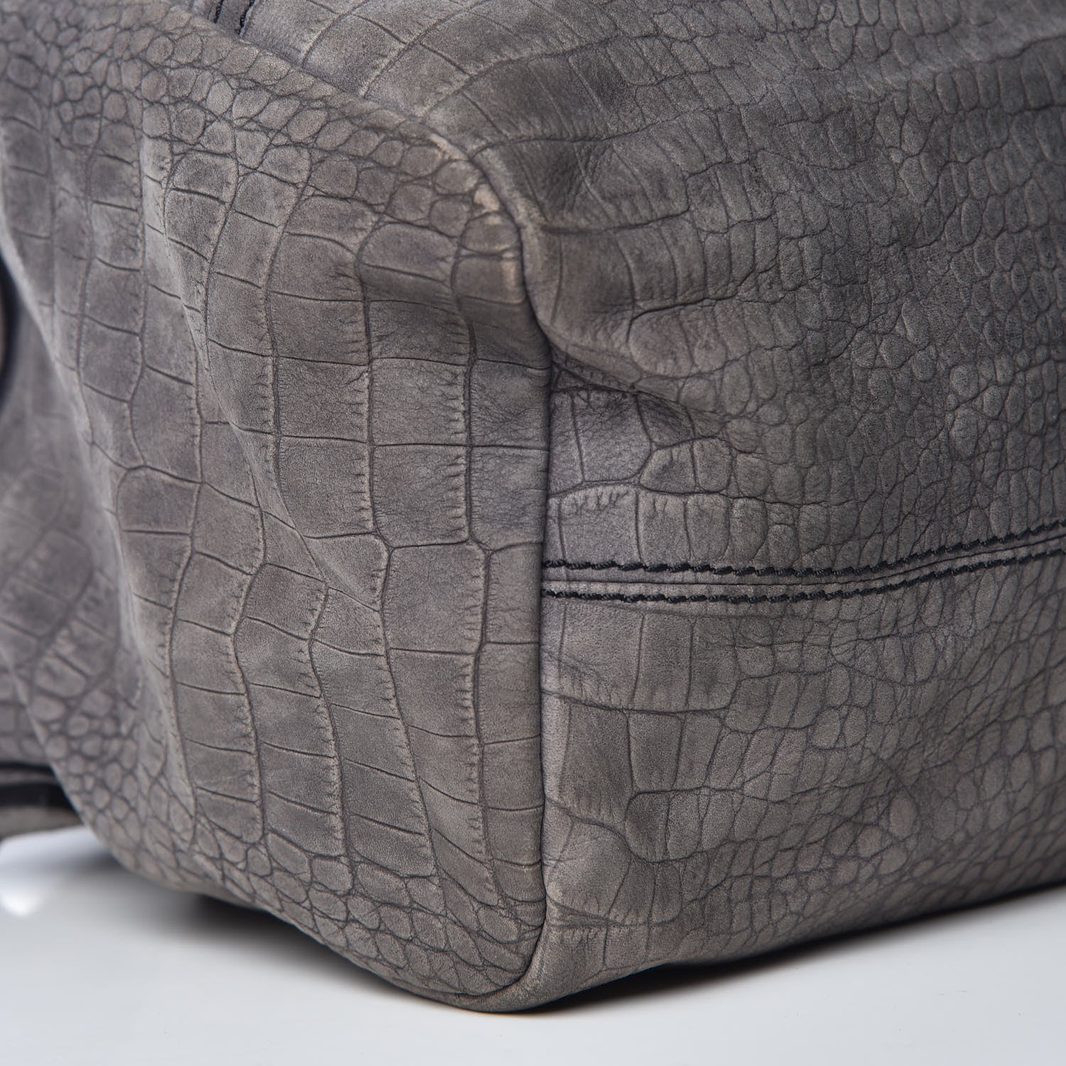 Givenchy Nubuck Crocodile Embossed Large Pandora Grey 9 of 10