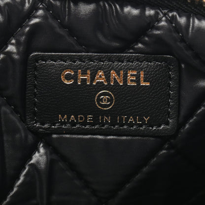 Chanel Lambskin Quilted Beauty CC Boy Clutch Black 6 of 9