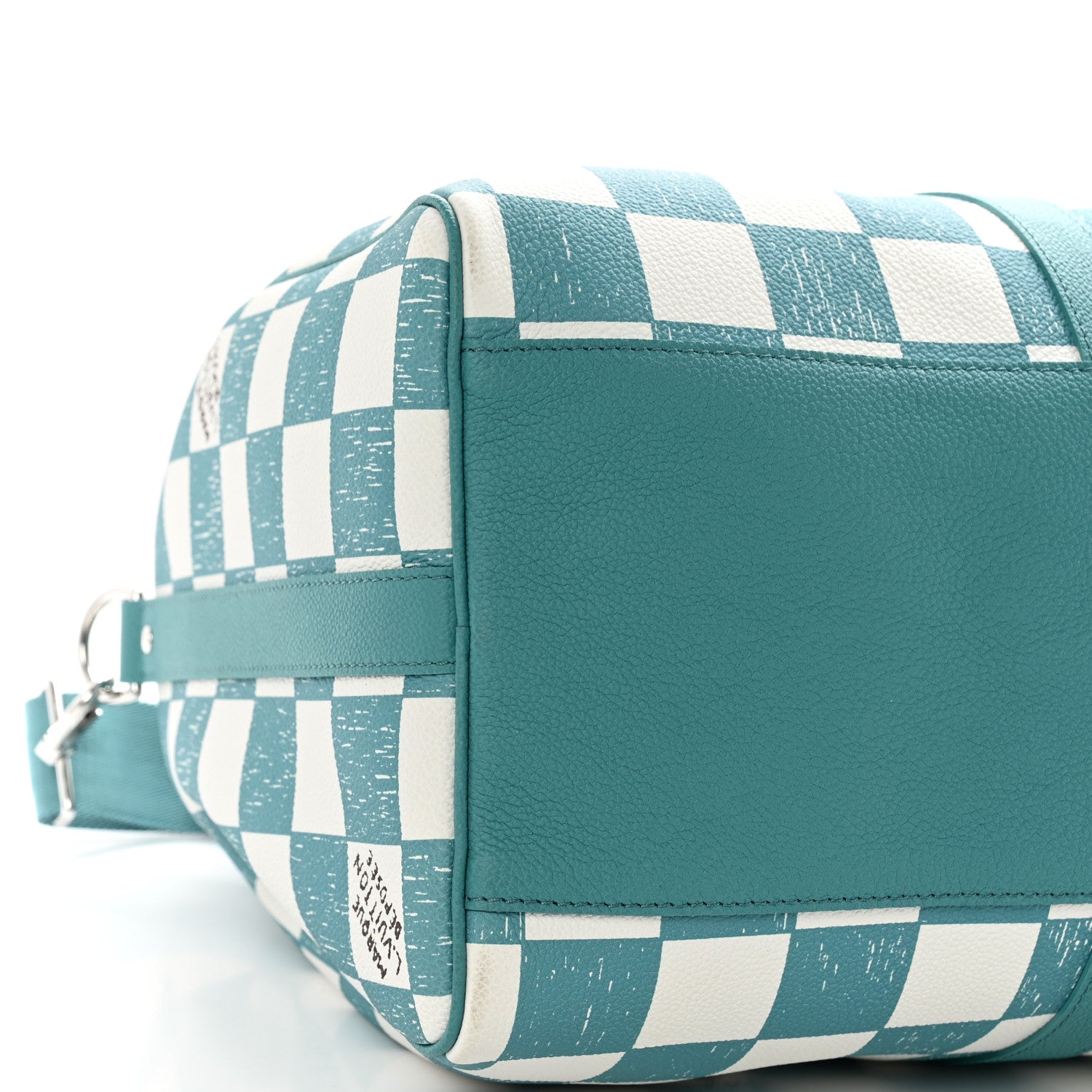 Louis Vuitton Calfskin Damier Keepall Bandouliere 45 Teal 7 of 9