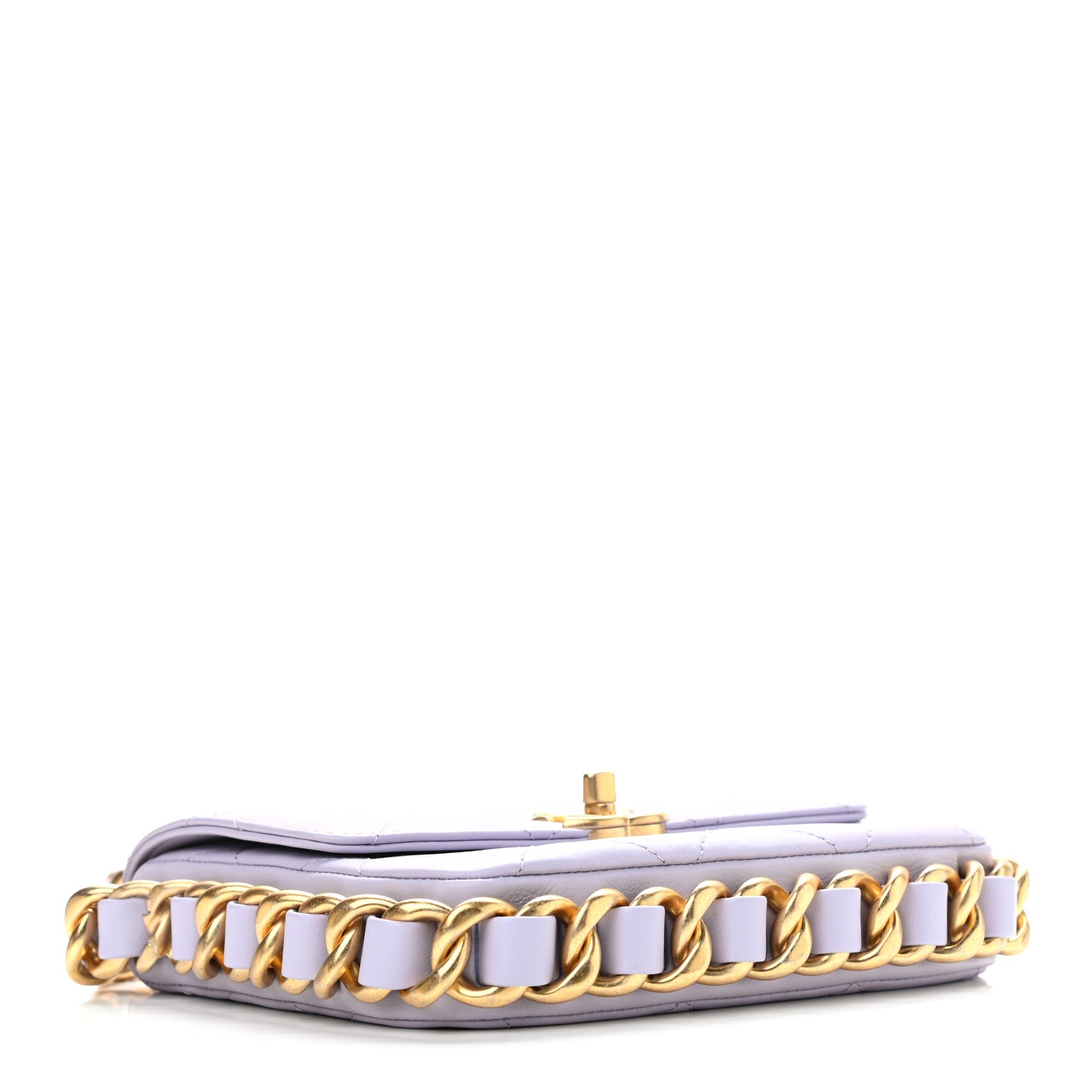 Chanel Calfskin Quilted Small Framing Chain Bag Light Purple 4 of 12