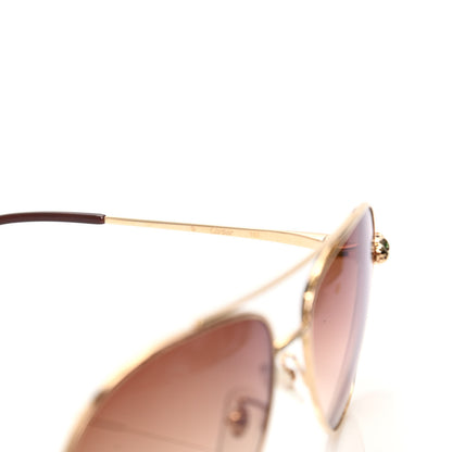 Cartier Panthere De Cartier Aviator 140 Sunglasses Gold 5 of 7