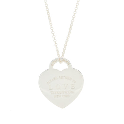 Tiffany Sterling Silver Return To Tiffany Love Pendant Necklace 4 of 5